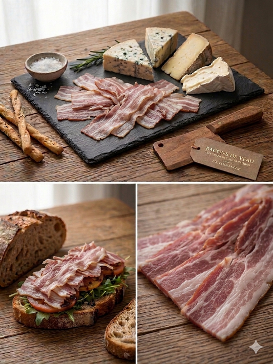 Bacon de veau fumé — Tranches irrégulières